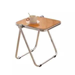 아크릴 접이식 사이드 테이블 카페 인테리어 투명 코너 티탁자