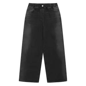 [소이] 여자 봄이월 사이드워싱와이드블랙진(25S1252)