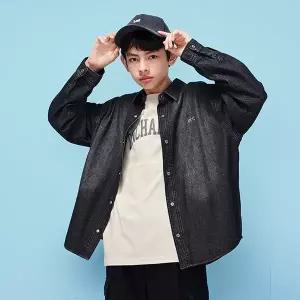 [에꼴리에] 남자 봄이월 루즈핏 워싱 데님셔츠(25C5331)