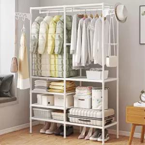 조립식 시스템 철제 행거 빅 화이트 선반 옷걸이 앵글 옷방 옷장 행가 원룸