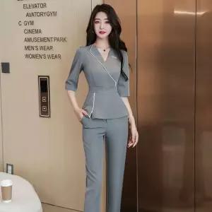 피부관리사 유니폼 에스테틱 미용실 근무복 데스크 피부샵 의상