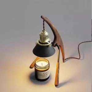 타이머 우드캔들워머 빈티지 전구 인테리어 무드등 우드윅 디자인