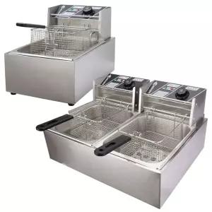 상업용 대용량 튀김기 2구 업소용 식당 분식집 튀김요리 스토브 장비