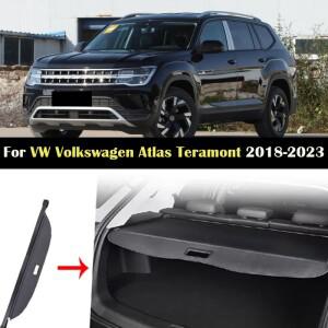 폭스바겐 아틀라스 테라몬용 자동차 트렁크 카고 커버  2022 수하물 트레이  스토리지 실드 커튼 파티션 매