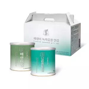 지도표성경김 캔김 1호 선물세트(매생이김 30g + 녹차곱창돌김 30g)