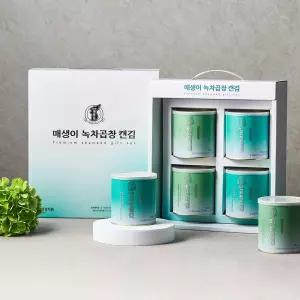 지도표성경김 캔김 2호 선물세트(매생이김 30g 2캔 + 녹차곱창돌김 30g 2캔)