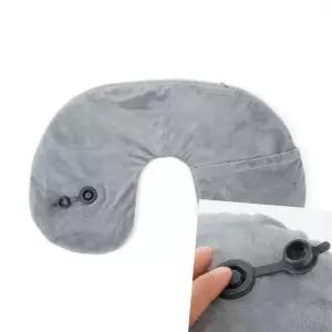 해신잡화점 그레이 에어목쿠션 여행용목베개 기내목베개