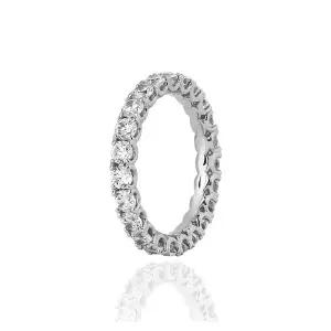 [샤밍주얼리]랩 다이아 가드링 반지 2.5미리 이터니티 풀 세팅 테니스 결혼 기념일 생일 여자 선물