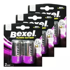 벡셀 망간 건전지 R14 C형 카드타입 2알 3ea