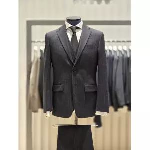 [지이크](대전신세계)[SIEG] 지이크 프리미엄 그레이 스트라이프 슬림 정장 수트(PJJ2168)