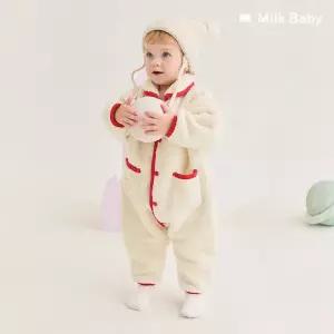 [밀크베이비] 보아곰돌이 따뜻한 유아우주복 외출복