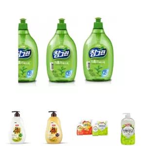 참그린 주방세제 기름기뽀드득 500g 3개입/향균/세정제/설거지/퐁퐁/가정용/대용량/다목적/세균제거/찌든때
