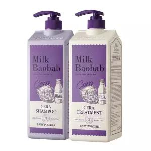 밀크바오밥 세라 샴푸 1.2L+트리트먼트 1.2L(베이비파우더)