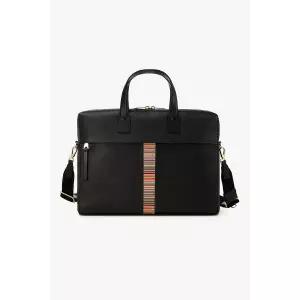 [롯데백화점]폴스미스 시그니처 스트라이프 레더 폴리오 백