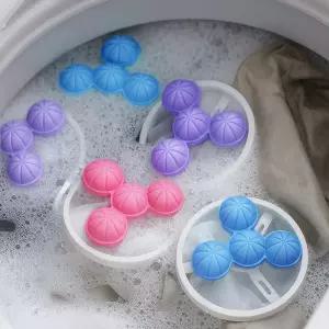 6개1세트 통돌이 세탁기 거름망 세탁 빨래 먼지제거 필터 세탁조 머리카락 보풀 찌꺼기 회전형 원형 먼지망