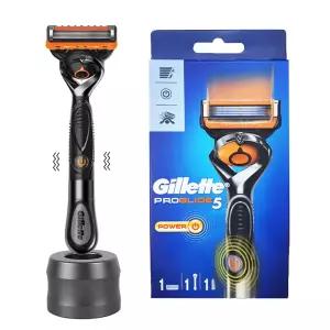 질레트 프로글라이드 파워 면도기 + 면도기 꽂이 베일리 스탠드