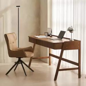 잉글랜더 바움 고무나무 원목 템바보드 책상 테이블 1400