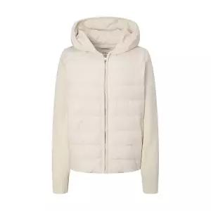 [롯데백화점]헤지스레이디스 니트배색 후드 경량 다운 HSJU5D001