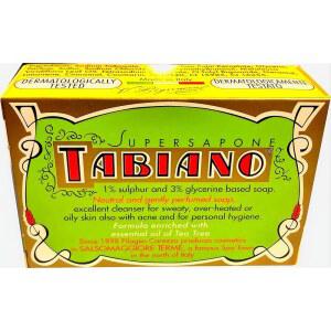 면도날 클럽 - 타비아노 유황 비누 - 여드름 및 지성 피부에 적합한 4.4온스