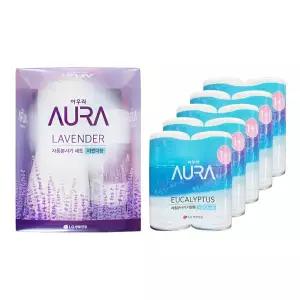 엘지 아우라 자동분사 방향제 본품 1개 리필 캔 유칼립투스향 2입 5개
