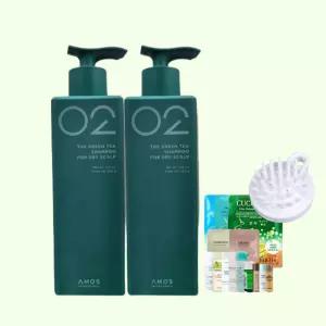아모스 녹차실감 중건성 샴푸 500g 2개 +랜덤1 약해진모발