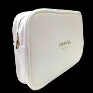 샤넬 뷰티 골드로고 회이트 파우치 / 샤넬뷰티쇼핑백