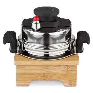 대웅 5분 누룽지 가마솥 통3중 스텐 IH 압력밥솥 6중안전장치 0.8L + 나무받침세트