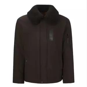 [롯데백화점]지이크 F/W 밴드 퍼 카라 프리미엄 구스다운 점퍼 브라운 PFD6562PC