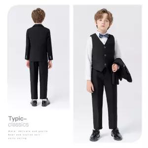 루나버블 검정 블랙 정장 세트 9-21호 (자켓+바지+보타이or조끼) 아동 남아 어린이 키즈 초등학생 주니어 결혼식 하객 연주 행사 공연 졸업 앨범 촬영 입학 생일 투피스 쓰리피스 정장세트