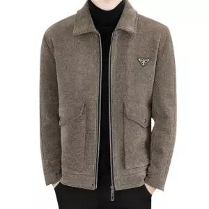 GLINE 남자 하프 코트 겨울 기모 도톰 모직 숏지퍼 집업 칼라넥 캐주얼 힛템