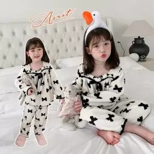 블랙리본 극세사 공주 잠옷