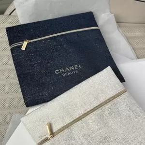 샤넬뷰티골드펄 베이지 파우치 / 샤넬뷰티골드펄 네이비파우치