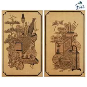 책거리도 가리개 1 민화 도안 민화그리기 본그림 공모전 취미 원데이클래스 수업자료 컬러링