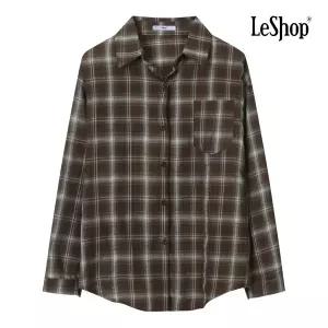 [롯데백화점]르샵 원 포켓 체크 패턴 버튼 아웃핏 셔츠 BP9BL030A