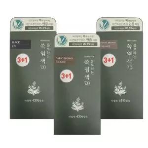 베네자임 물로하는 쑥염색7.0 [10gx4] 3종택1