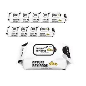 대용량 도톰한 물티슈 100매 엠보싱 리필티슈 10개