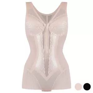 [메이퀸] 여성 보정 파워넷 앞지퍼 올인원 바디슈트 5100_P320613202