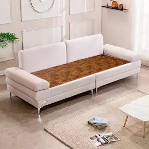 [명품의료기][협탁+전용패드 증정] 온열소파 빅토리아SF 패브릭 황토숯볼 흙소파