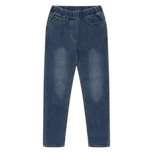 [에꼴리에] 여아 기모 밴딩 데님 워싱 스트레이트 팬츠 21D0259_BL