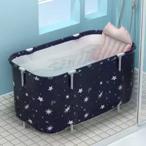 대형 접이식 욕조 +등받이쿠션+방석 반신욕 전신욕 스파 간이욕조