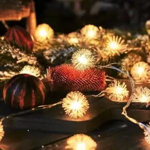 [NS홈쇼핑]눈꽃전구 알전구 앵두전구 20구 3m 실내 실내 무드등 트리전구 캠핑 글램핑..