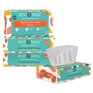에코 소울 트리 프리 페이셜 티슈 페이퍼 박스 400매 100개 4팩 2겹