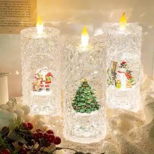 [NS홈쇼핑]양초 캔들 크리스마스 워터볼 LED 스노우볼 무드등 조명[35539656]