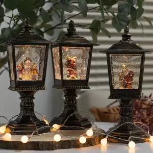 [NS홈쇼핑]앤틱 랜턴 크리스마스 오르골 워터볼 LED 스노우볼 무드등 조명..