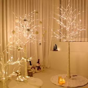 LED 자작나무 무드등 북유럽 크리스마스 장식트리 전구트리 120cm+멀티어댑터