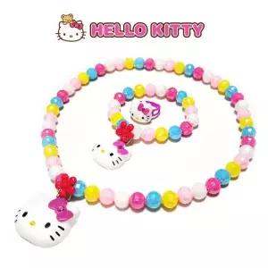 키티 KS40 레인보우 유아목걸이 팔지 반지 3종세트 유아쥬얼리 악세사리 4세여자아이선물 어린이날선물