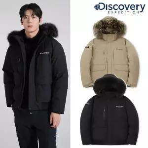 [디스커버리](강남점)[강남점 단독 정가 55만원] 남성 밀포드 라쿤퍼 구스다운 점퍼 숏패딩 겨울 자켓 D...