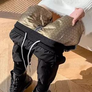 남여 그래핀 패딩 바지 반사발열 일자 조거 퀼팅 팬츠 방한 겨울 솜바지 작업복