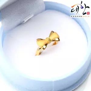 [대한골드]순금 리본 돌반지 1g 첫돌 백일 돌잔치 선물