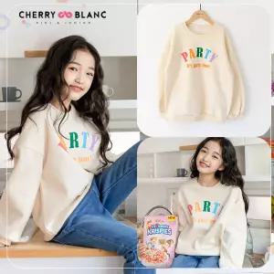 체리블랑 파티기모맨투맨 여아,키즈,주니어